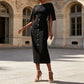 Elegante jurk met gespleten mouwen voor dames