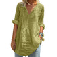 Casual damesblouse met V-hals en plooien