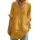 Casual damesblouse met V-hals en plooien