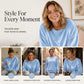 Casual dames-shirt met ronde hals en lange mouwen