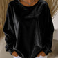 Casual dames-shirt met ronde hals en lange mouwen