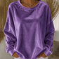 Casual dames-shirt met ronde hals en lange mouwen