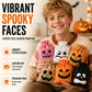 Halloween-zakjes van jute met trekkoord – Snoepzakje met griezelig gezicht