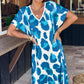 Casual jurk met V-hals en luipaardprint voor dames