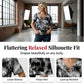 T-shirt met V-hals en vetersluiting voor dames, in tie-dye-stijl