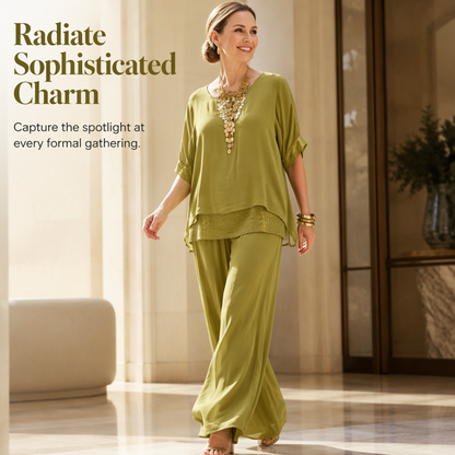 Tweedelige set met wijde broek voor dames
