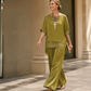 Tweedelige set met wijde broek voor dames