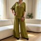 Tweedelige set met wijde broek voor dames