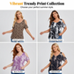 Casual dames-top met ronde hals en print