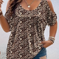 Casual dames-top met ronde hals en print