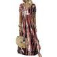 Casual, ruimvallende jurk met tie-dye-print voor dames