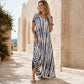 Casual, ruimvallende jurk met tie-dye-print voor dames