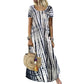 Casual, ruimvallende jurk met tie-dye-print voor dames