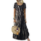 Casual, ruimvallende jurk met tie-dye-print voor dames