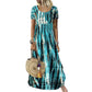 Casual, ruimvallende jurk met tie-dye-print voor dames