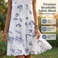 Mouwloze jurk met ronde hals en print voor dames