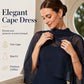 Elegante tweedelige jurkenset voor dames met cape