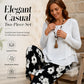 Tweedelige set met casual top en broek voor dames