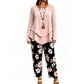 Tweedelige set met casual top en broek voor dames