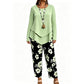 Tweedelige set met casual top en broek voor dames