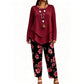Tweedelige set met casual top en broek voor dames