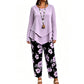 Tweedelige set met casual top en broek voor dames