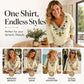 Vintage top met bloemenborduursel en V-hals voor dames