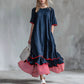 Zomerse maxi-jurk met gelaagde ruches voor dames