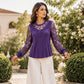 ⌛Tijdelijke aanbieding – Elegante patchwork-top met kant voor dames