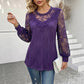 ⌛Tijdelijke aanbieding – Elegante patchwork-top met kant voor dames