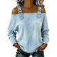 Damesmode: denimtop met brede bandjes