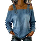 Damesmode: denimtop met brede bandjes