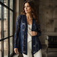 Damesvest met lange mouwen, zonnebloemmotief, kant en mesh