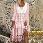 Casual patchworkjurk met lange mouwen voor dames