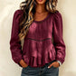 Casual damesblouse met pofmouwen