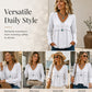 Casual dames-top met V-hals en lange mouwen