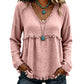 Casual dames-top met V-hals en lange mouwen