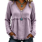 Casual dames-top met V-hals en lange mouwen