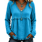 Casual dames-top met V-hals en lange mouwen