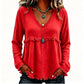 Casual dames-top met V-hals en lange mouwen