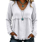 Casual dames-top met V-hals en lange mouwen