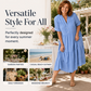 Midi-jurk met V-hals, knoopsluiting en gelaagde details voor dames