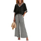 Casual gestreepte tweedelige set voor dames