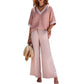 Casual gestreepte tweedelige set voor dames