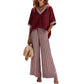 Casual gestreepte tweedelige set voor dames