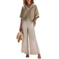 Casual gestreepte tweedelige set voor dames