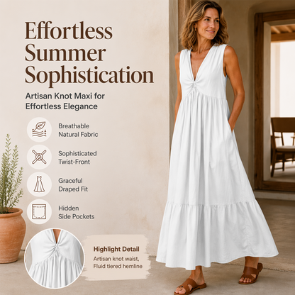 ✨🛍️Fresh Drop - V-Neck Pleated Dress with Side Pockets – Lightweight & Breezy for Beach Strolls or Brunch 🍃