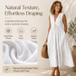 ✨🛍️Fresh Drop - V-Neck Pleated Dress with Side Pockets – Lightweight & Breezy for Beach Strolls or Brunch 🍃