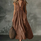 ✨🛍️Fresh Drop - V-Neck Pleated Dress with Side Pockets – Lightweight & Breezy for Beach Strolls or Brunch 🍃
