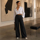 Must-have🔥👖 Lichtgewicht broek van linnenmix – soepel vallend en met klassieke rechte pijpen, voor op het werk of in het weekend
